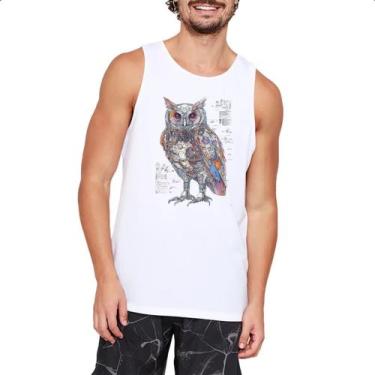 Imagem de Camiseta Regata Coruja Mecanica Interna Cyberpunk - Alearts, GG