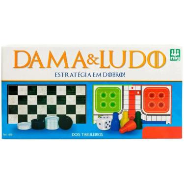 Imagem de Jogo De Tabuleiro 2 Em 1 Dama E Ludo - Nig 1059