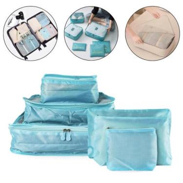 Imagem de Kit de Viagem 6 Peças Organizadores de Mala Bolsa Necessair - Arte Sed