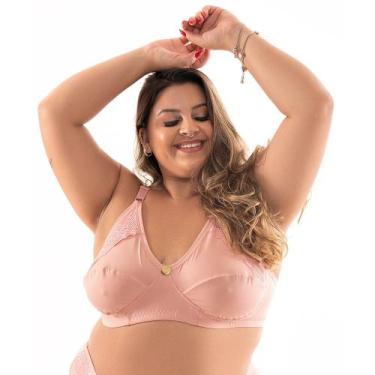 Imagem de Sutiã Sem Bojo Plus Size Lu  IMI Lingerie com Renda Reforçada e Confor