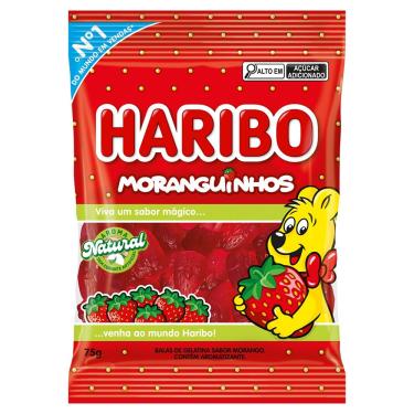 Imagem de Bala de Gelatina Haribo Moranguinho 75G