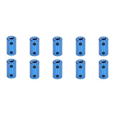 Imagem de 10 peças, 14 mm de diâmetro, 25 mm de comprimento, acoplamento de eixo de alumínio azul para NEMA 17 motor de passo 5 x 5 mm para impressora CNC, conector robô DIY (azul)