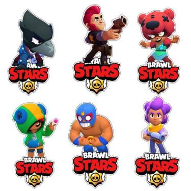 Imagem de Apliques Para Tubetes Brawl Stars 50 Unidades - Genéico