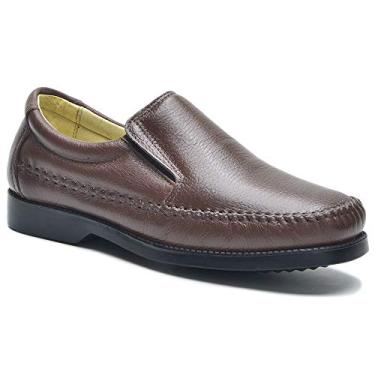 Imagem de Sapatilha Mocassim Masculino Couro Super Conforto 165 Dt (38, Chocolate)