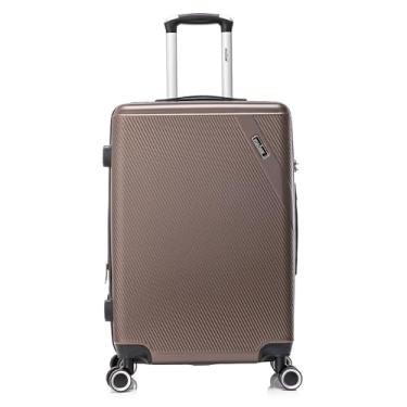 Imagem de Mala de Viagem Média Aruba M Marrom com Cadeado TSA e Rodas 360º – ABS de alto impacto Texturizado – Vistavie