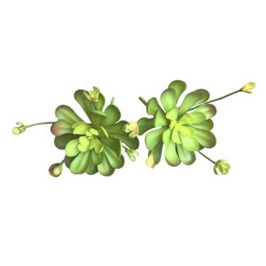 Imagem de Gcrdplat 2 plantas suculentas artificiais, suculentas falsas realistas, plantas falsas para decoração de arranjo de jardim, verde