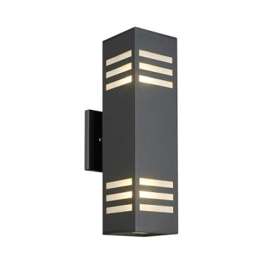 Imagem de TENGXIN Luminárias De Parede Externas, Arandelas Modernas 15" Para Casa, Luminária Preta Varanda Externa, Suporte Iluminação Vertical E Vertical, À Prova D'Água. Txwl-Mb02