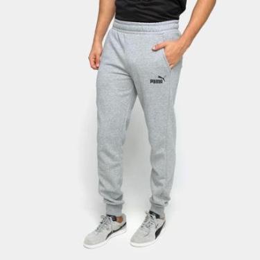 Imagem de Calça Moletom Puma Essentials Logo Fleece CL PP Masculino - Cinza-Masculino