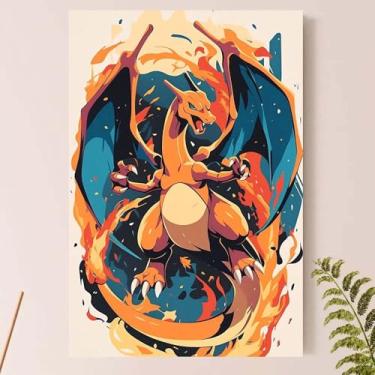 Imagem de Placa Quadro Decorativo Po.ke.mon - Ch.ari.za.rd (Charizard_04)