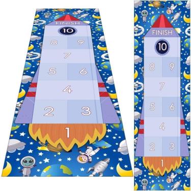 Imagem de Tapete Infantil Titulo Amarelinha Astronauta Foguete