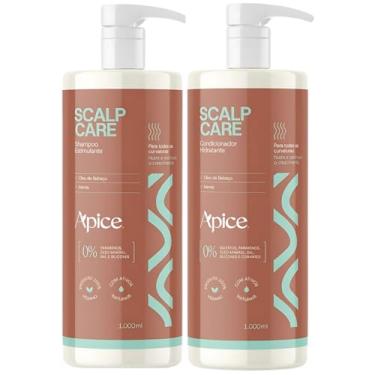 Imagem de Kit Shampoo E Condicionador Scalp Care Estimulante Capilar Apice Apse Vegano Nutrição Menta 1L