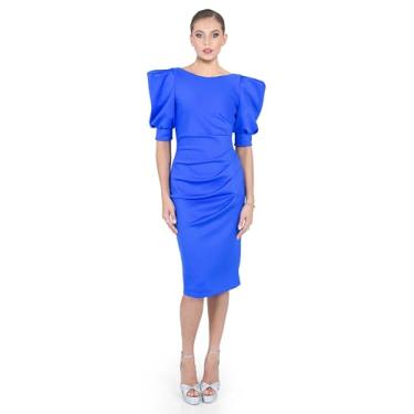 Imagem de Black Halo Bainha feminina Zella Cocktail, Azul vibrante, 13