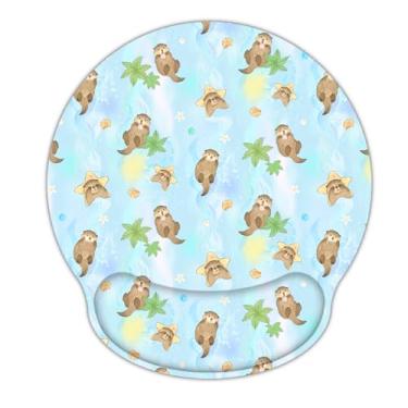 Imagem de AORTDES Mouse pad para jogos para laptop com suporte para descanso de pulso, tapete de mouse ergonômico de espuma de memória, base de borracha antiderrapante, almofada de mesa de trabalho para