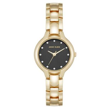 Imagem de Anne Klein Relógio feminino premium com detalhes de cristal, Dourado