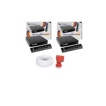 Imagem de Kit 2 Receptores + LNBF Duplo + Cabo