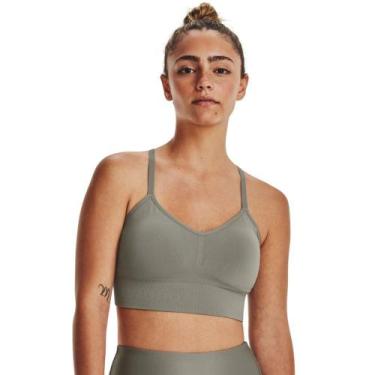 Imagem de Top de Treino Feminino Under Armour Seamless Low, Cinza, GG