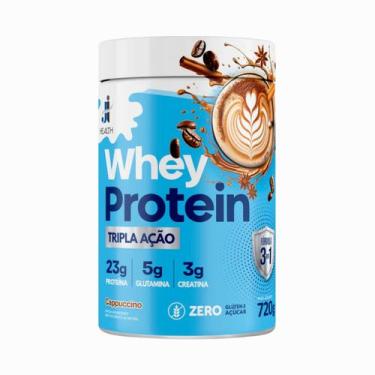 Imagem de Melhor Whey Protein Health Whey 720g Tripla Ação Com Creatina Monohidr