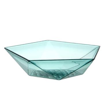 Imagem de Fruit Bowl Grande Capacidade Geométrica Inquebrável Plastic Snacks Salada Servindo Bowls Bandejas para Cozinha De Casa (Lago Blue)