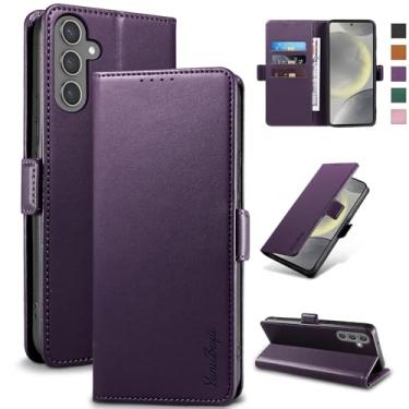 Imagem de YunuBeyii Capa Carteira para Samsung S24 - [Bloqueio RFID] Capinha Flip Magnética para Celular de Couro PU de Luxo com Suporte,Case Proteção,Rsistente,Antichoque, Roxo