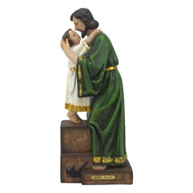 Imagem de Imagem São José Afetuoso Importado Resina 30 cm - Amém Decoração Relig
