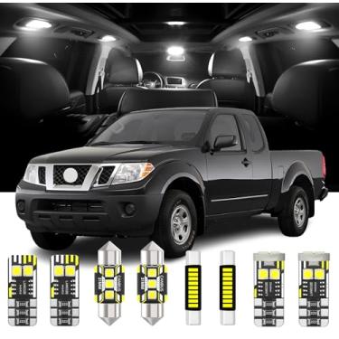 Imagem de 6 peças de substituição de luzes LED internas para Nissan Xterra N50 2005-2015 lâmpada interna de LED branca com ferramenta de instalação