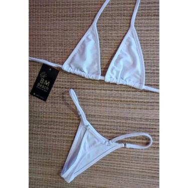 Imagem de Biquíni micro fio dental super sensual bm beach, Branco, 36 ao 42, Lyc