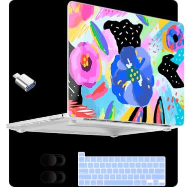 Imagem de MEEgoodo Capa para M2 MacBook Pro 13 polegadas 2022 2021 2020, capa de cristal serve para modelos A2338 M2/M1 A2251 A2289, capa transparente para laptop de 13,3 polegadas, capa rígida para MacBook Pro
