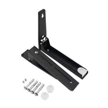 Imagem de SiaBiced Kit de Suporte de Parede para Micro-ondas em aço Carbono para Casas Modernas, Preto