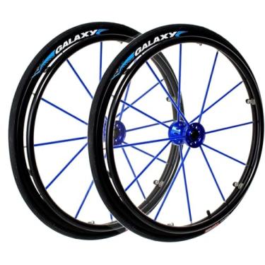 Imagem de Rodas Traseiras Para Cadeira De Rodas De 24 Polegadas, Substituição De Roda Para Cadeira De Rodas, Rodízio De Pneus Pneumáticos Para Hospital, Cubo De Alumínio, Black