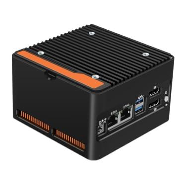 Imagem de StoneStorm Mini PC NAS de 4 baias com portas LAN duplas 2,5 GbE i226-v, Core i3 N305 com DDR5 MAX 48GB, 4 M.2 NVMe 2280, tela dupla 4K, 2 USB3.2 10Gbps para roteador micro firewall/computador de bolso