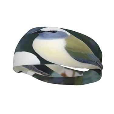 Imagem de Bandanas de corrida para homens e mulheres, flores de gardênia, pássaros, faixas de suor esportivas que absorvem a umidade, lenço de cabeça atlético, faixa de cabelo elástica para tênis, basquete
