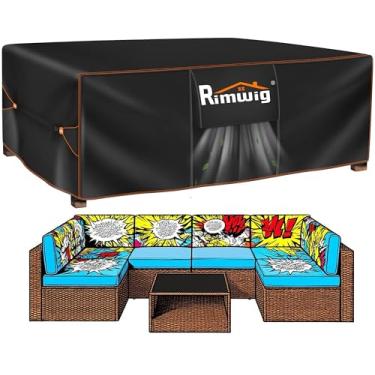 Imagem de Conjunto de móveis de pátio extra grande à prova d'água, liquidação de capas de móveis de exterior, conjunto de sofá secional capas de inverno, conjunto de cadeiras de mesa de jantar para uso externo