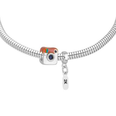 Imagem de Pulseira Instagram 2K Berloque Banhado a Prata 925 - Work Semijoias