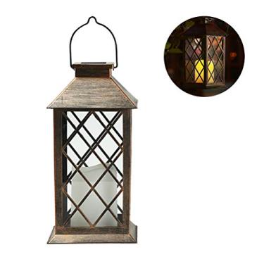 Imagem de Hyuduo Lâmpada de Vela Solar LED, Luzes de Jardim Sem Chamas Decorativas à Prova D'água, Lâmpada Solar de Vela, Luz de, Sem Chamas, Com Fonte de Luz Branca Quente (Branco)