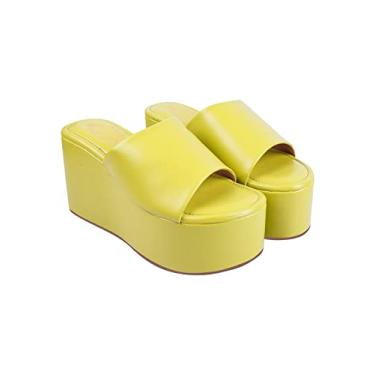 Imagem de Shoetopia Sandália de salto pequeno para meninas, Verde, 7 UK