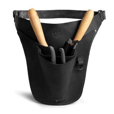 Imagem de Hide & Drink, Cinto de ferramentas florista para mulheres, suporte de fita métrica, coldre de tesoura de jardinagem, bolsa de cintura pequena, capa de tesoura de poda para mulheres, couro de flor