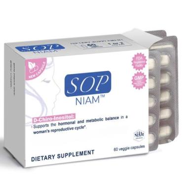 Imagem de Suplemento SOP NIAM D-Chiro Inositol 500 mg para PCOS 60 dias