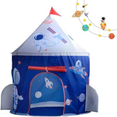 Imagem de Barraca Infantil Astronauta, Cabana Infantil do Espaço Nasa Menina e Menino, Casinha de Brinquedo Infantil, Barraca Infantil Explorer, Galáxia, brinquedo interativo interno e externo protege do sol