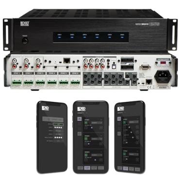 Imagem de OSD Nero Max 12 canais amplificador multi sala 6 fonte integrado 80W iOS/Android App Control (teclado opcional)