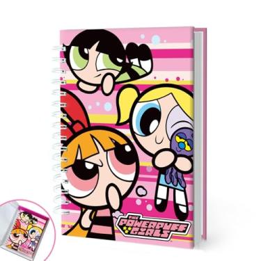 Imagem de Lindos cadernos espirais de capa dura rosa, diário organizador inspirado em trio de super-heróis, caderno de produtividade para escola, trabalho, meninas, adolescentes, mulheres, cadernos adoráveis