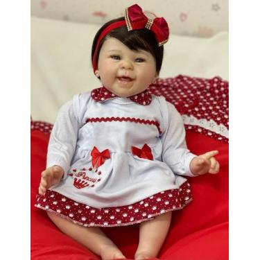 Imagem de Bebê Reborn Maize Menina Silicone Boneca Realista Articulada 55cm Enxo