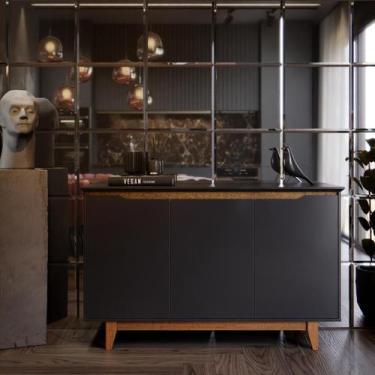 Imagem de Aparador de Porta Buffet 3 Portas 100% MDF Moderno Flow - Anyben, Pret