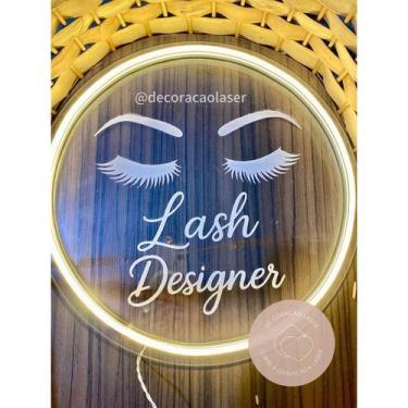Imagem de placa de acrílico personalizada Lash designer/ cílios sobrancelhas- co