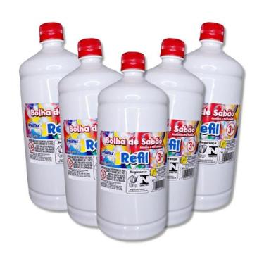 Imagem de Kit Refil para bolha de sabão líquido 5 litros Bubble para máquina de 