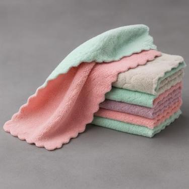 Imagem de Kit 6 Panos Premium De Qualidade, Microfibra, 28x28cm, Multiuso, Reutilizável, Para Limpeza De Pia Móveis Carro Vidros E Casa, Marca VARENZIA