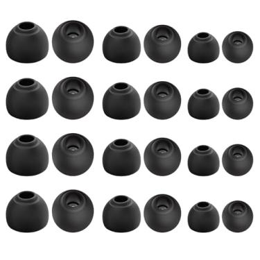 Imagem de YINYOO Ponteiras De Borracha Para Fones Ouvido Ccz Zt01, 24 Peças/12 Pares, Pontas Iem, Com Fio, Kz Zs10 Pro, Zsn Pro X, Edx Melody, Dc01 Dc02, Mc02, Dc03, Kbear Ks1 (Preto, P/M/G)