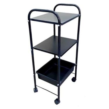 Imagem de Carrinho Porta Esmalte Auxiliar Manicure 2 Bandejas - Mbm  Decor