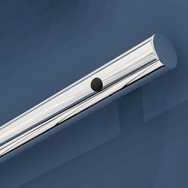 Imagem de Corrimão De Degraus Internos E Externos, Corrimão Redondo De Aço Inoxidável De 2" De Diâmetro Para Lofts Garagem Varanda, Barras De Apoio De Escada De Montagem Em Parede, Length, 300cm/9.8ft/118"