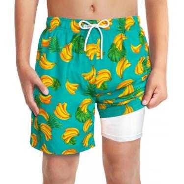 Imagem de Calção de banho LUCOWEE Compression Boxer Cueca para meninos, verde, t