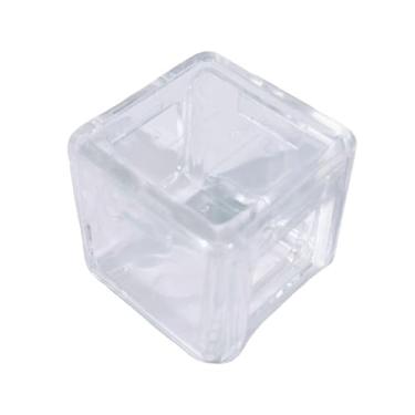 Imagem de menolana Caixa de giz transparente para snooker PP, suporte para acessórios de jogos portáteis 20x20x20mm para manutenção de tacos de sinuca, recipiente